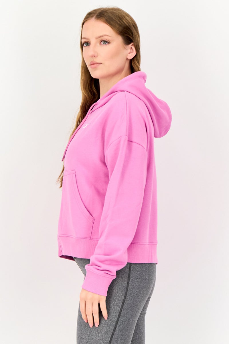 Reebok Women Sportswear Fit Long Sleeve Training Hoodie, Blush Pink - Image 4
